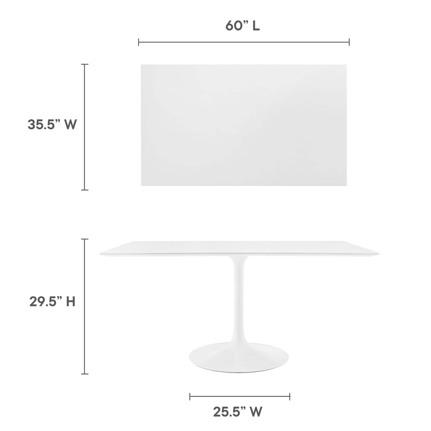 Lippa 60" Rectangle Wood Dining Table by Furniture For America