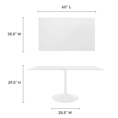 Lippa 60" Rectangle Wood Dining Table by Furniture For America