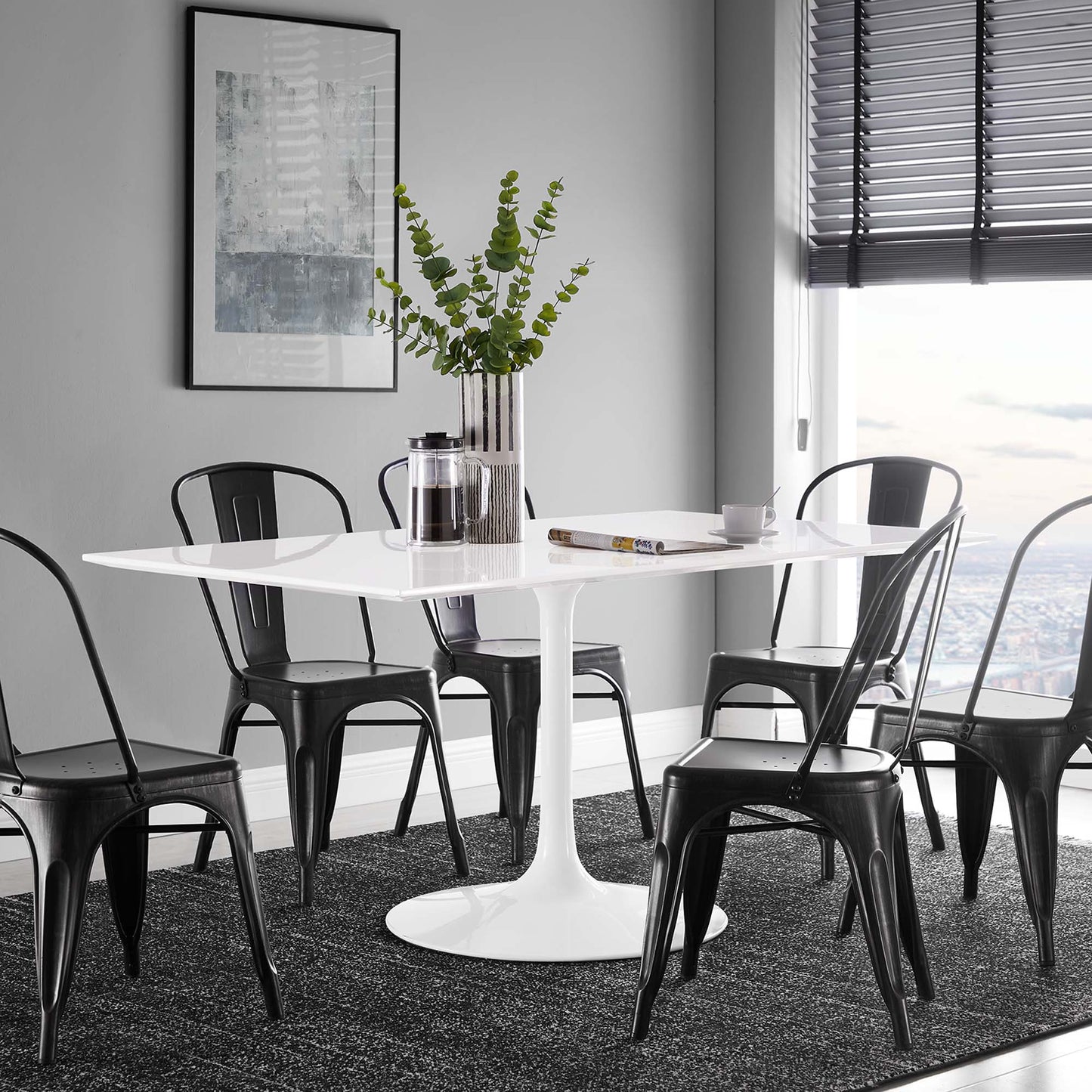 Lippa 60" Rectangle Wood Dining Table by Furniture For America