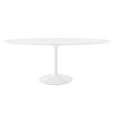 Lumen 78" Oval Wood Dining Table in White
