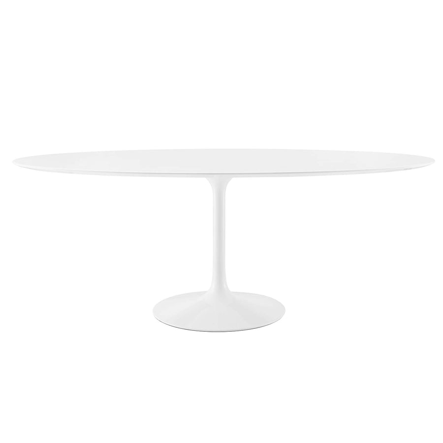 Lumen 78" Oval Wood Dining Table in White