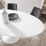 Lumen 78" Oval Wood Dining Table in White
