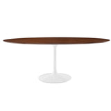 Lumen 78" Oval Wood Dining Table in Walnut