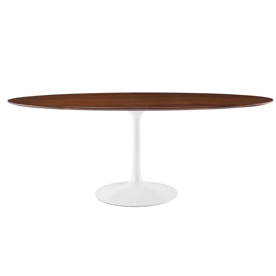 Lumen 78" Oval Wood Dining Table in Walnut
