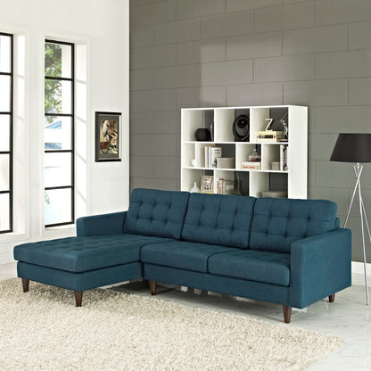 Empress Left-Facing Upholstered Fabric Sectional Sofa by Furniture for America