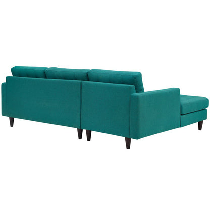 Empress Left-Facing Upholstered Fabric Sectional Sofa by Furniture for America