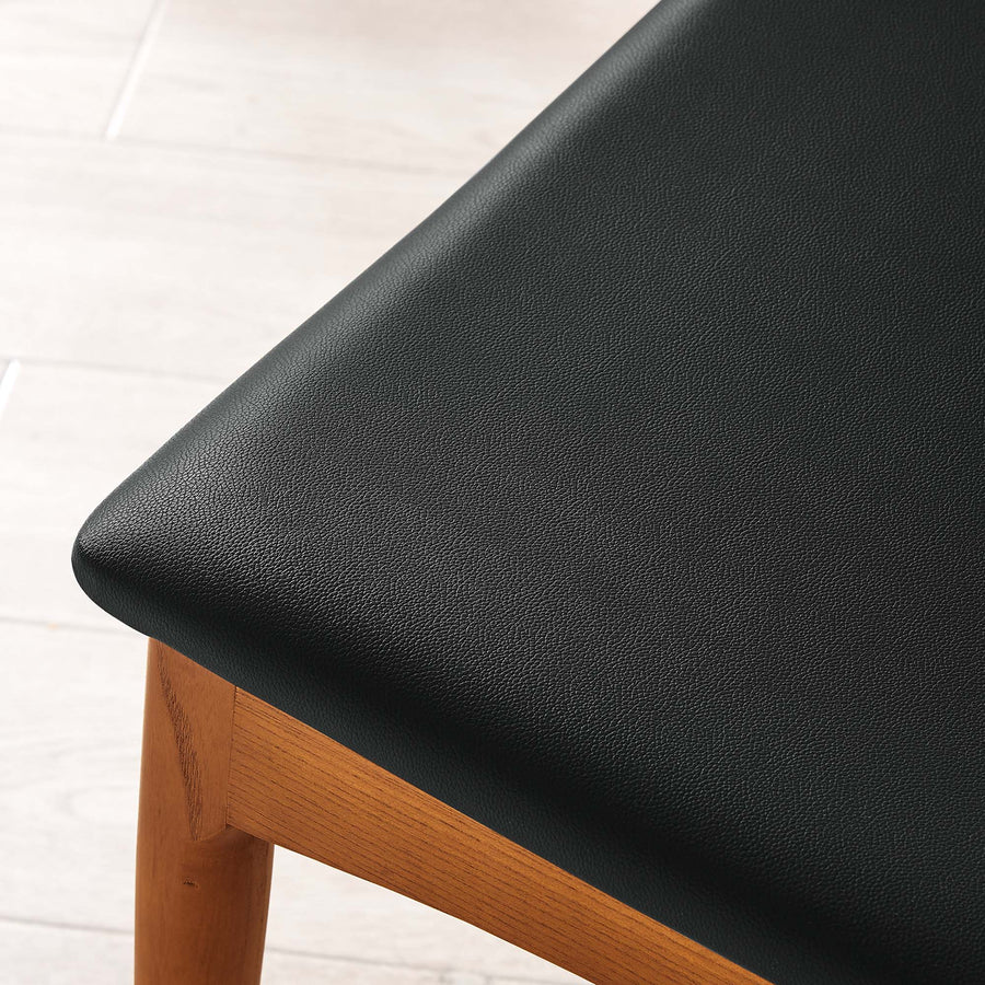 Zinnia Wood Dining Chairs Set of 4 in Black