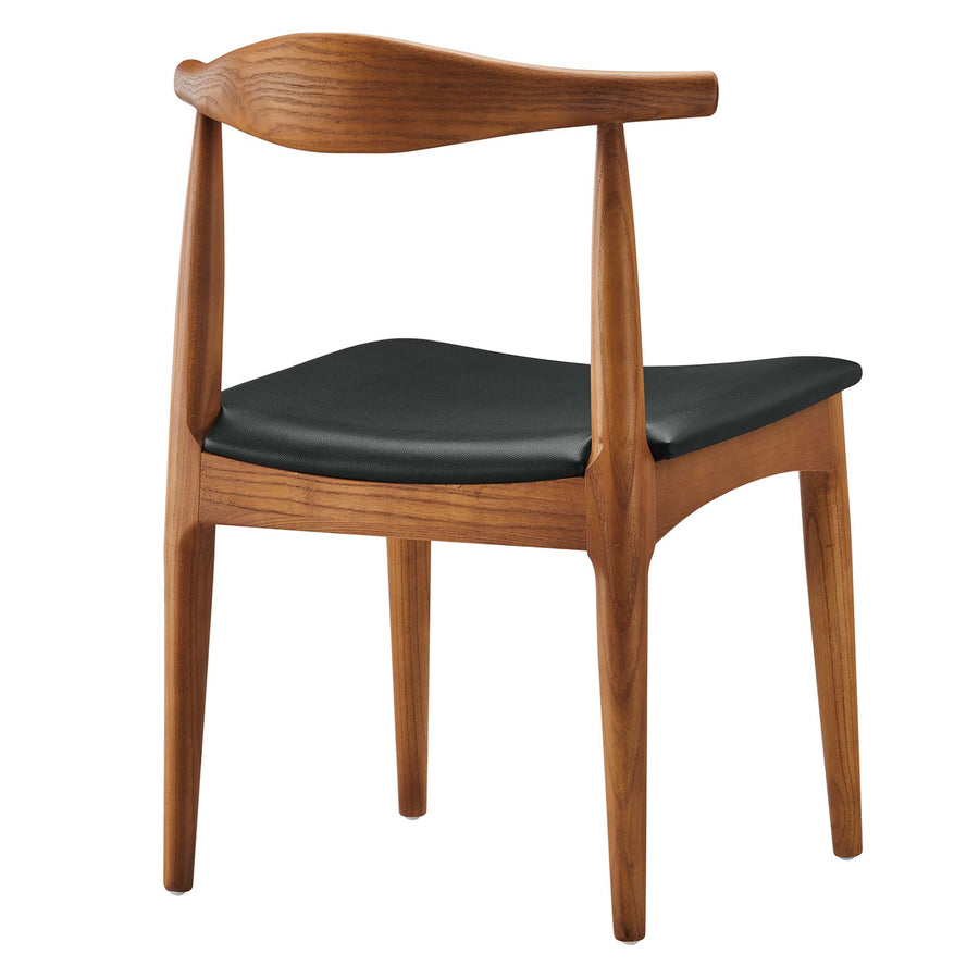 Zinnia Wood Dining Chairs Set of 4 in Black