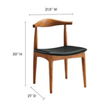 Zinnia Wood Dining Chairs Set of 4 in Black