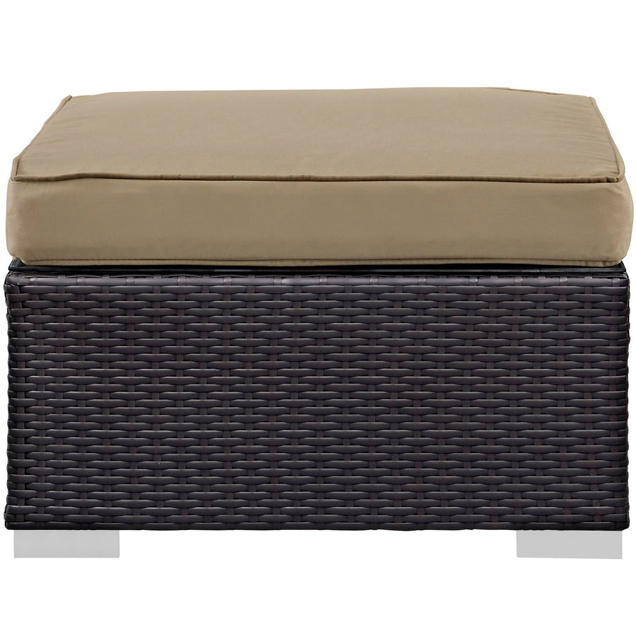 Sienna 5 Piece Outdoor Patio Sectional Set in Espresso Mocha