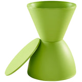 Gillyflower Backless Stool in Green