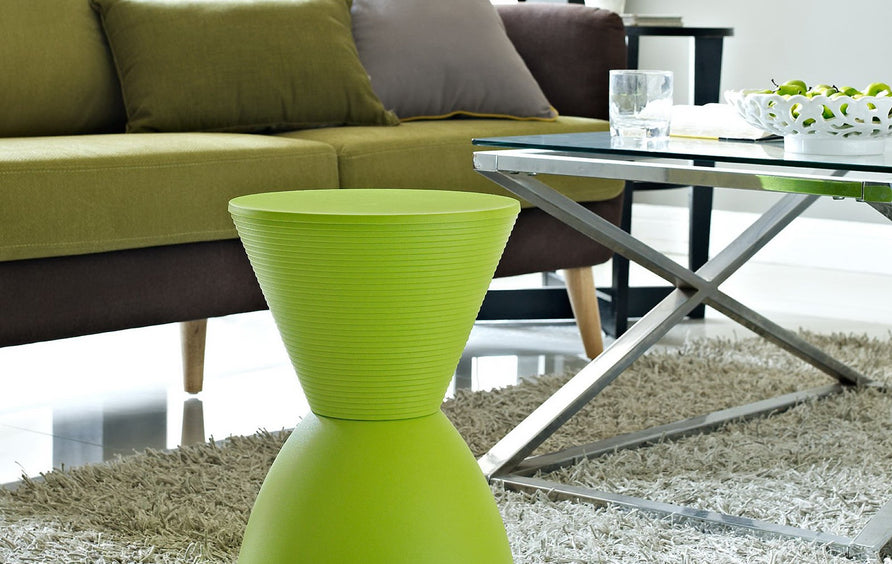 Gillyflower Backless Stool in Green