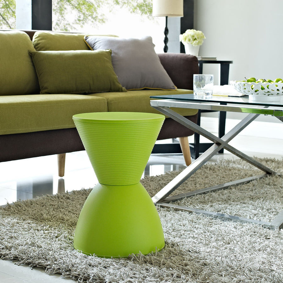 Gillyflower Backless Stool in Green