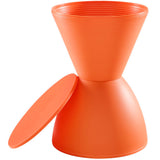 Gillyflower Backless Stool in Orange