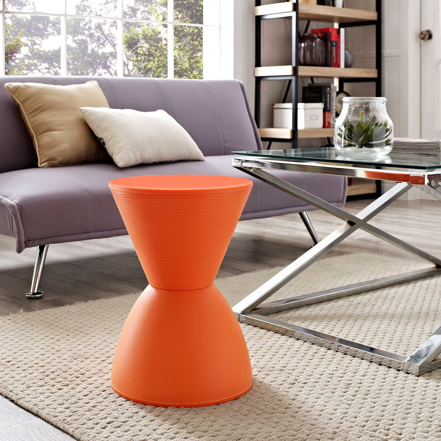 Gillyflower Backless Stool in Orange