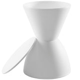 Gillyflower Backless Stool in White