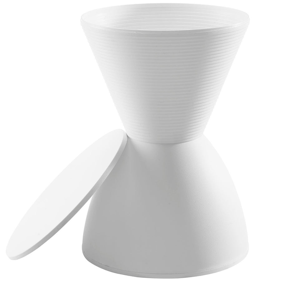 Gillyflower Backless Stool in White