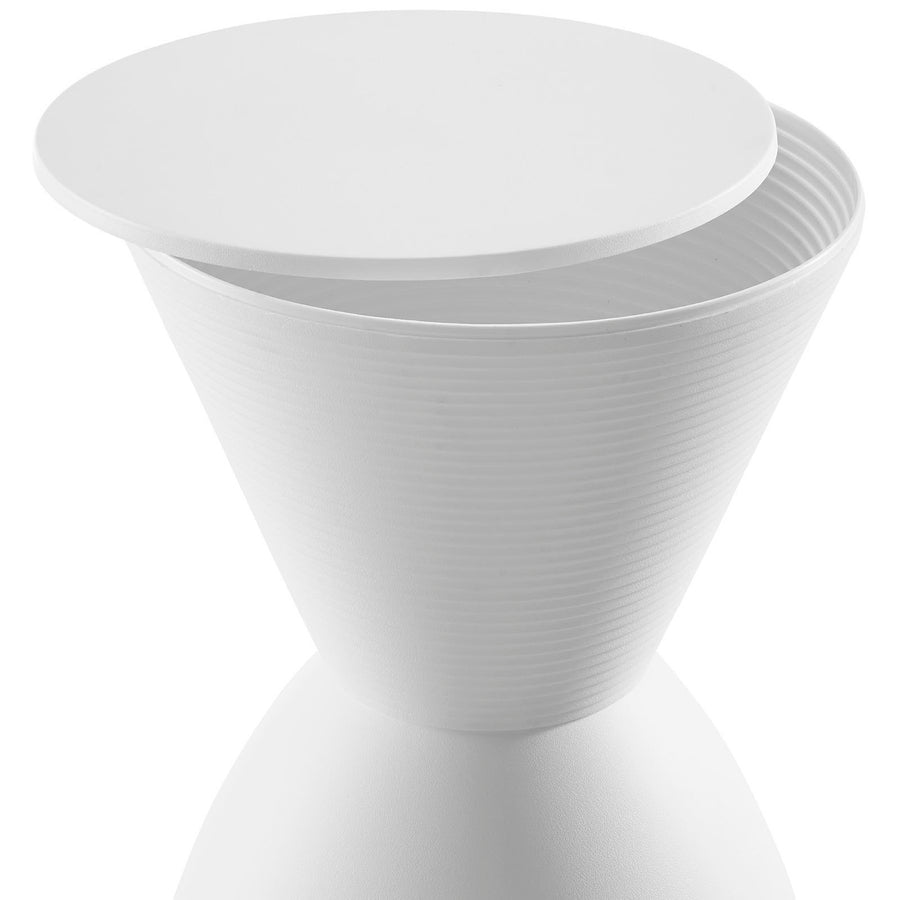 Gillyflower Backless Stool in White