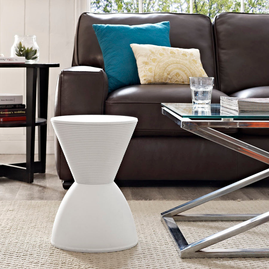 Gillyflower Backless Stool in White
