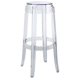 Thistle Backless Bar Stool in Clear