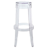 Thistle Backless Bar Stool in Clear