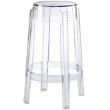 Thistle Backless Counter Stool in Clear