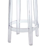Thistle Backless Counter Stool in Clear