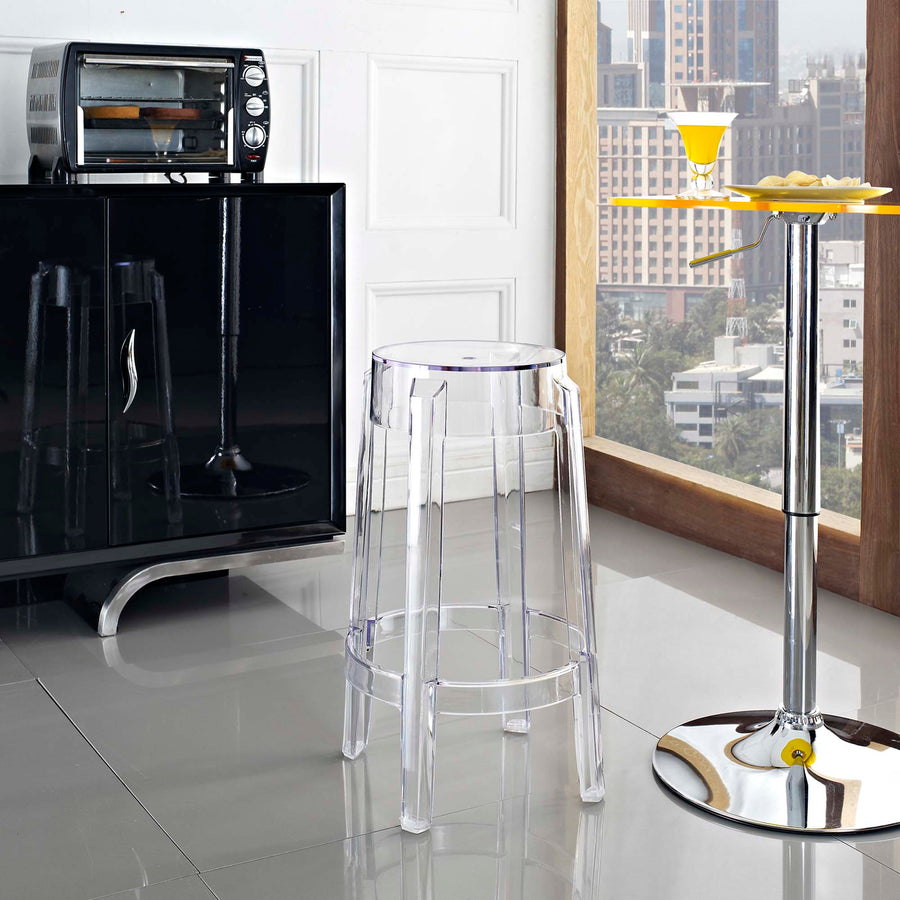 Thistle Backless Counter Stool in Clear