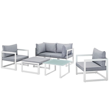 Fortuna 6 Piece Outdoor Patio Sectional Sofa Set by Furniture For America