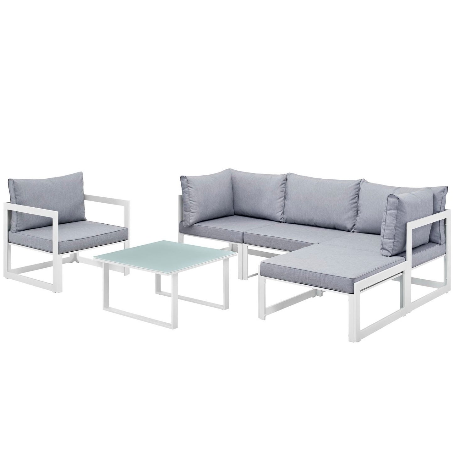 Fortuna 6 Piece Outdoor Patio Sectional Sofa Set by Furniture For America