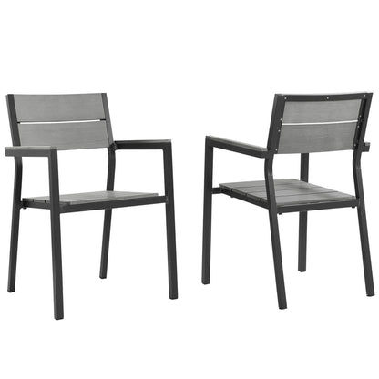 Maine Outdoor Patio Dining Armchair Set of 2 by Furniture For America