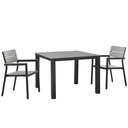 Maine 3 Piece Outdoor Patio Dining Set by Furniture For America