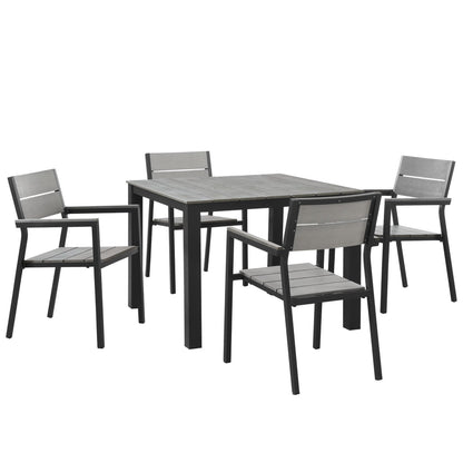 Maine 5 Piece Outdoor Patio Dining Set by Furniture For America