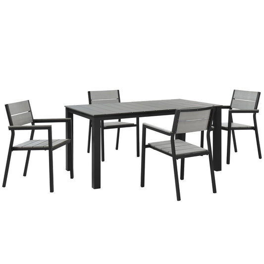 Maine 5 Piece Outdoor Patio Dining Set by Furniture For America