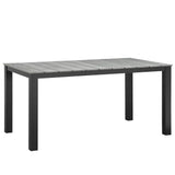 Marin 5 Piece Outdoor Patio Dining Set in Brown Gray