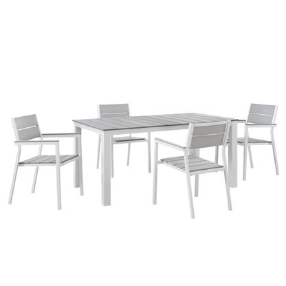 Maine 5 Piece Outdoor Patio Dining Set by Furniture For America