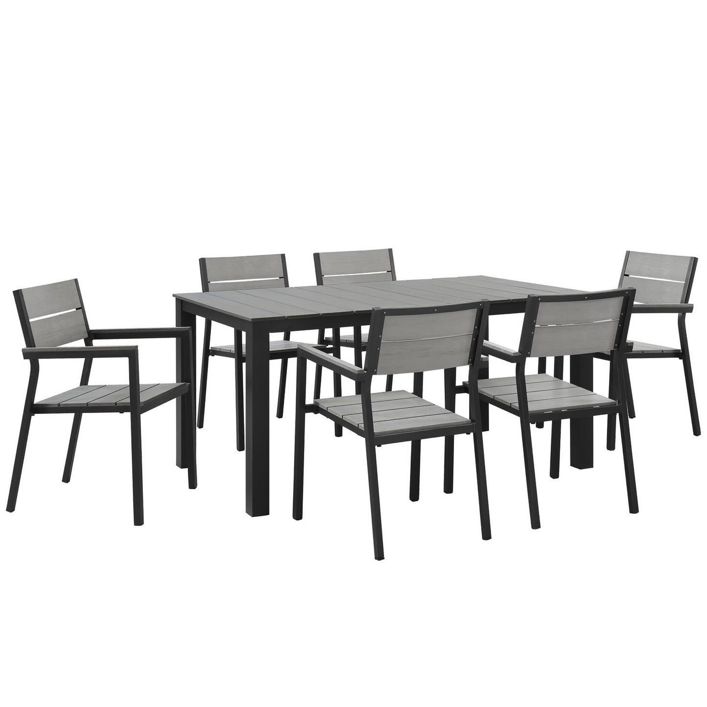 Maine 7 Piece Outdoor Patio Dining Set by Furniture For America