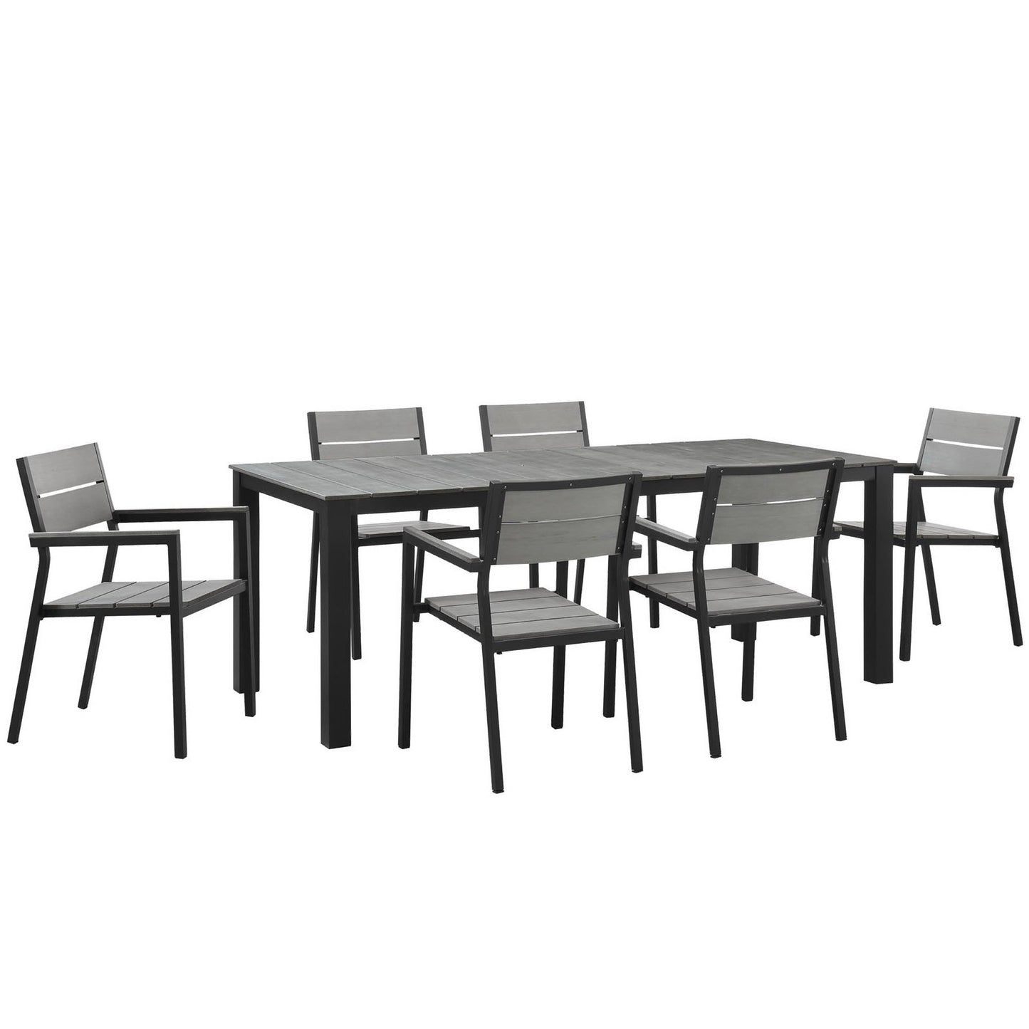 Maine 7 Piece Outdoor Patio Dining Set by Furniture For America