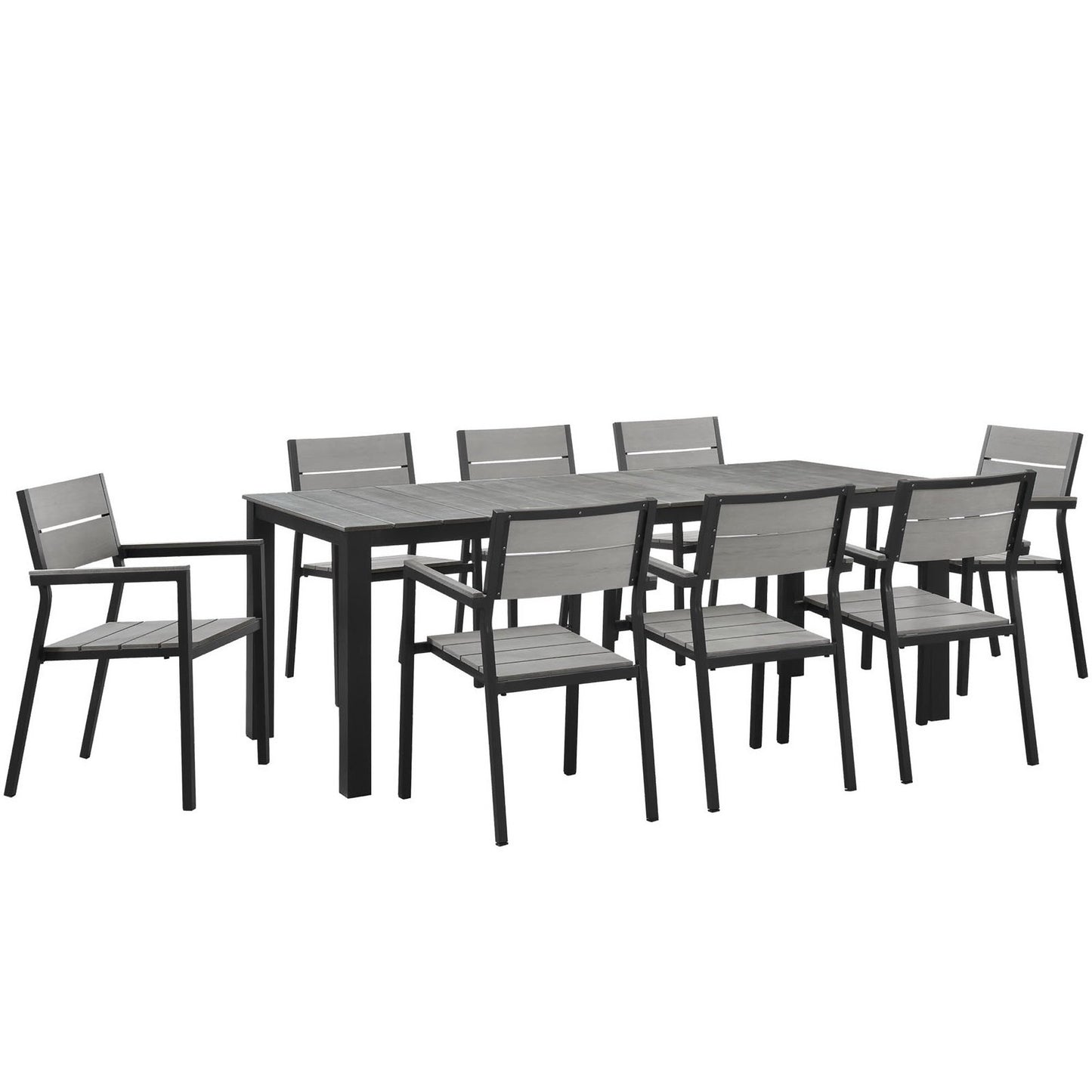 Maine 9 Piece Outdoor Patio Dining Set by Furniture For America
