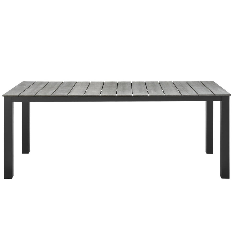 Marin 9 Piece Outdoor Patio Dining Set in Brown Gray