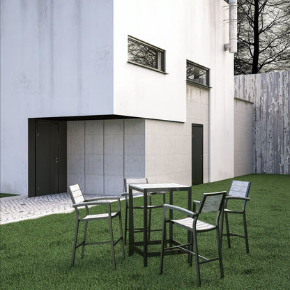 Maine 5 Piece Outdoor Patio Bar Set by Furniture For America