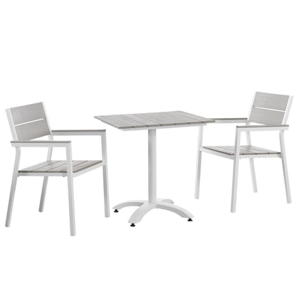 Maine 3 Piece Outdoor Patio Dining Set by Furniture For America