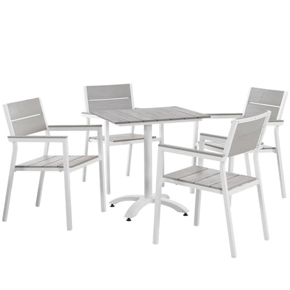 Maine 5 Piece Outdoor Patio Dining Set by Furniture For America
