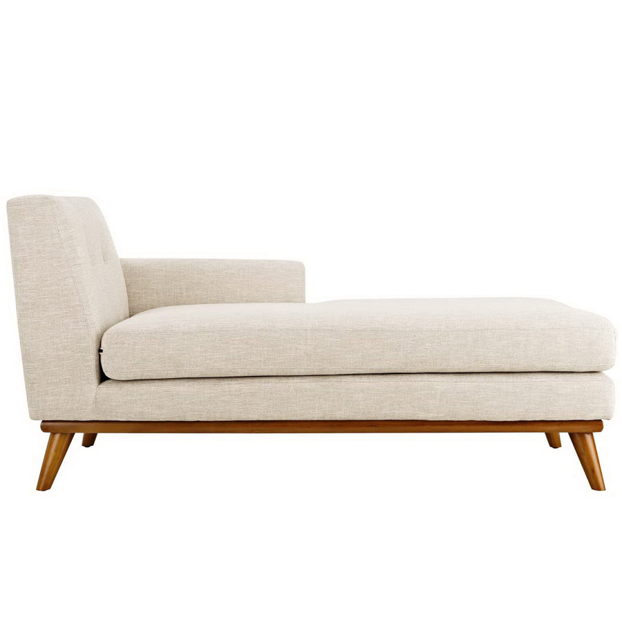 Flint Right-Facing Upholstered Fabric Chaise in Beige