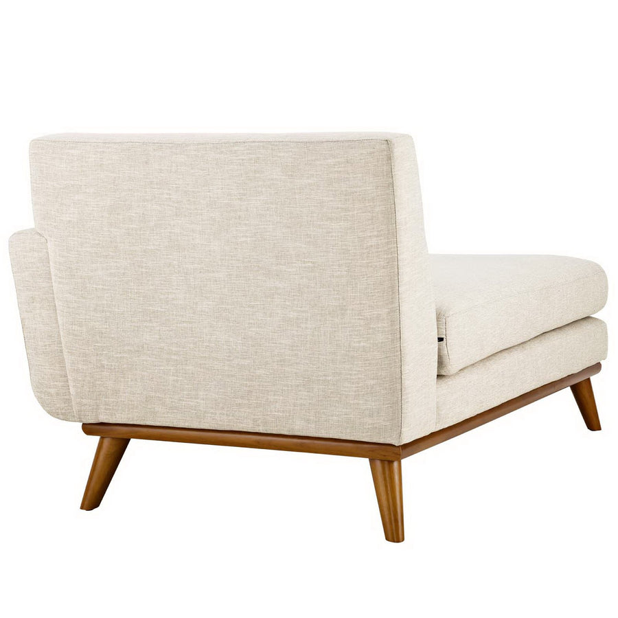 Flint Right-Facing Upholstered Fabric Chaise in Beige