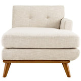 Flint Right-Facing Upholstered Fabric Chaise in Beige