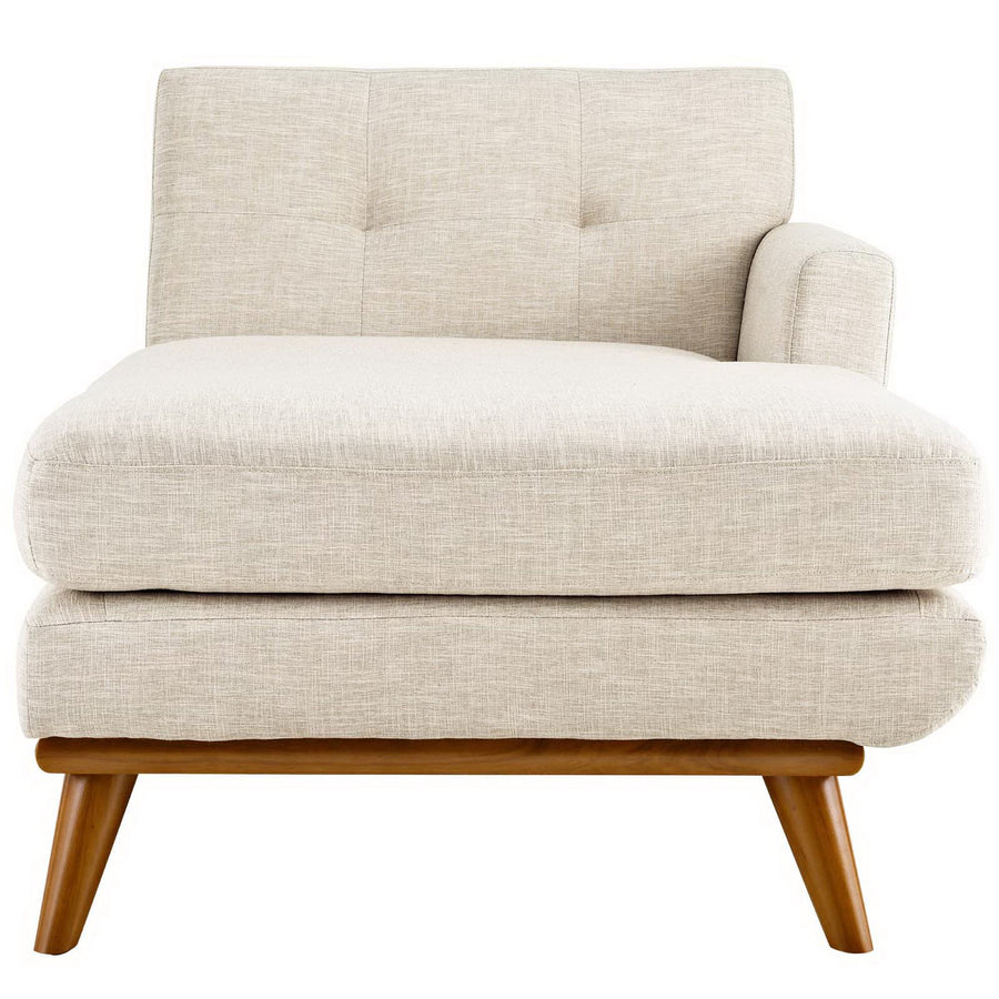 Flint Right-Facing Upholstered Fabric Chaise in Beige