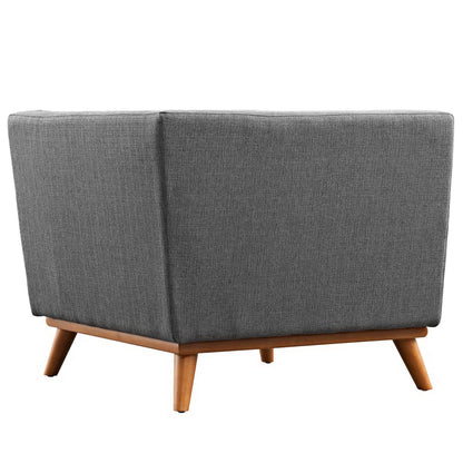 Engage Upholstered Fabric Corner Chair by Furniture for America