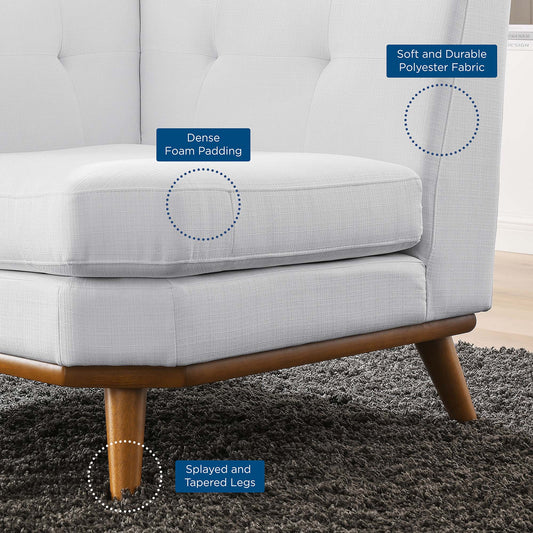 Engage Upholstered Fabric Corner Chair by Furniture for America