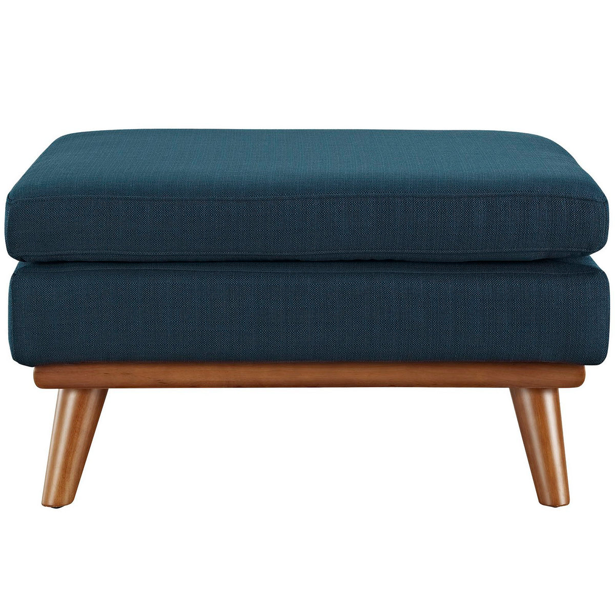 Engage Upholstered Fabric Ottoman in Azure